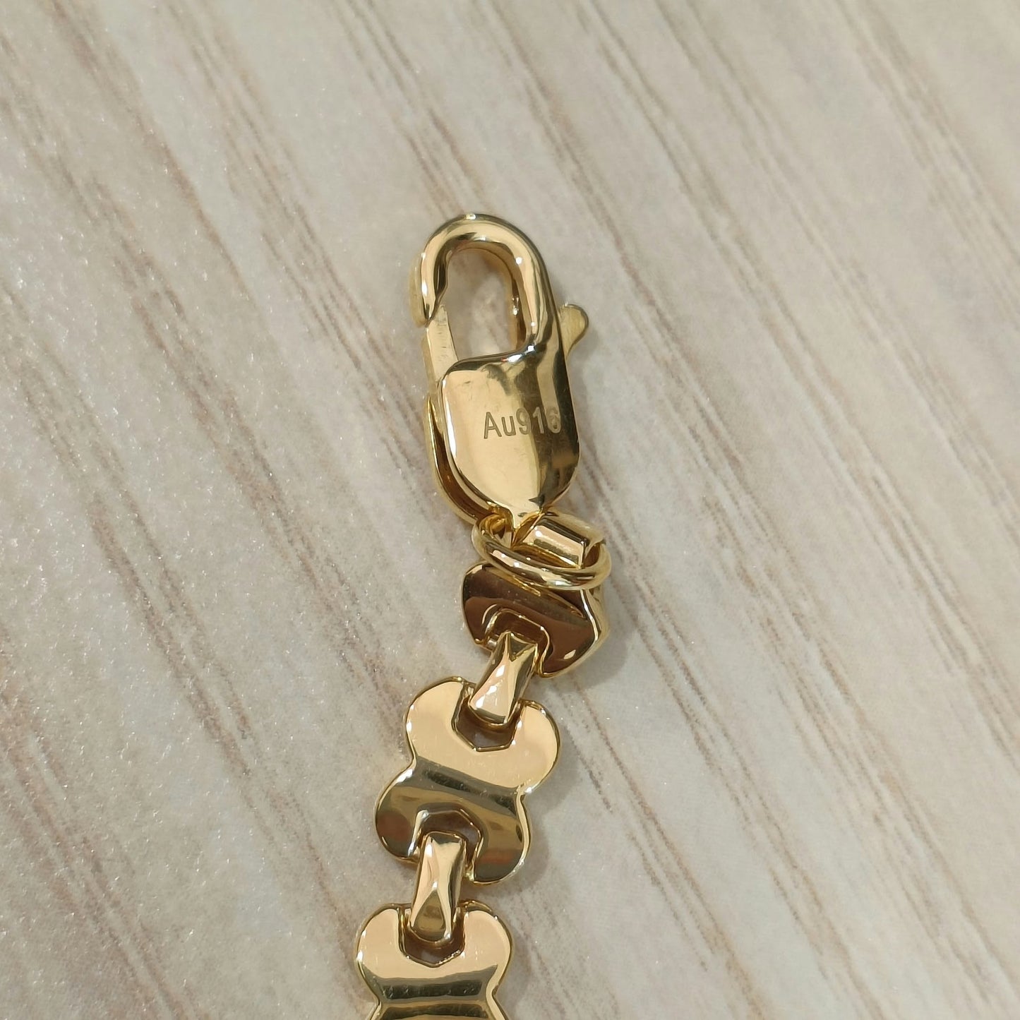 916 Gold Geometric Bracelet | Modern 22K Gold Design