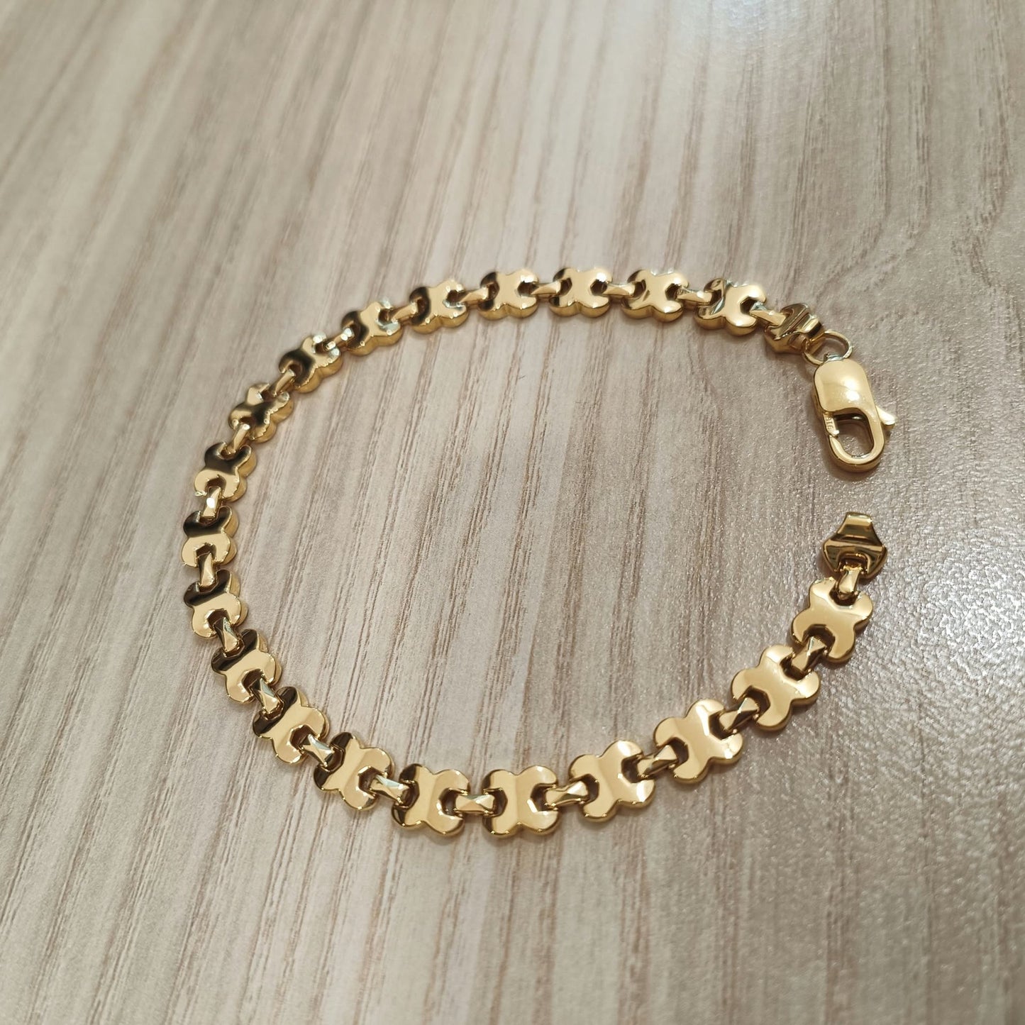 916 Gold Geometric Bracelet | Modern 22K Gold Design