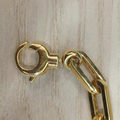 916 gold fancy dangling heart bracelet in 22K yellow gold - view 4