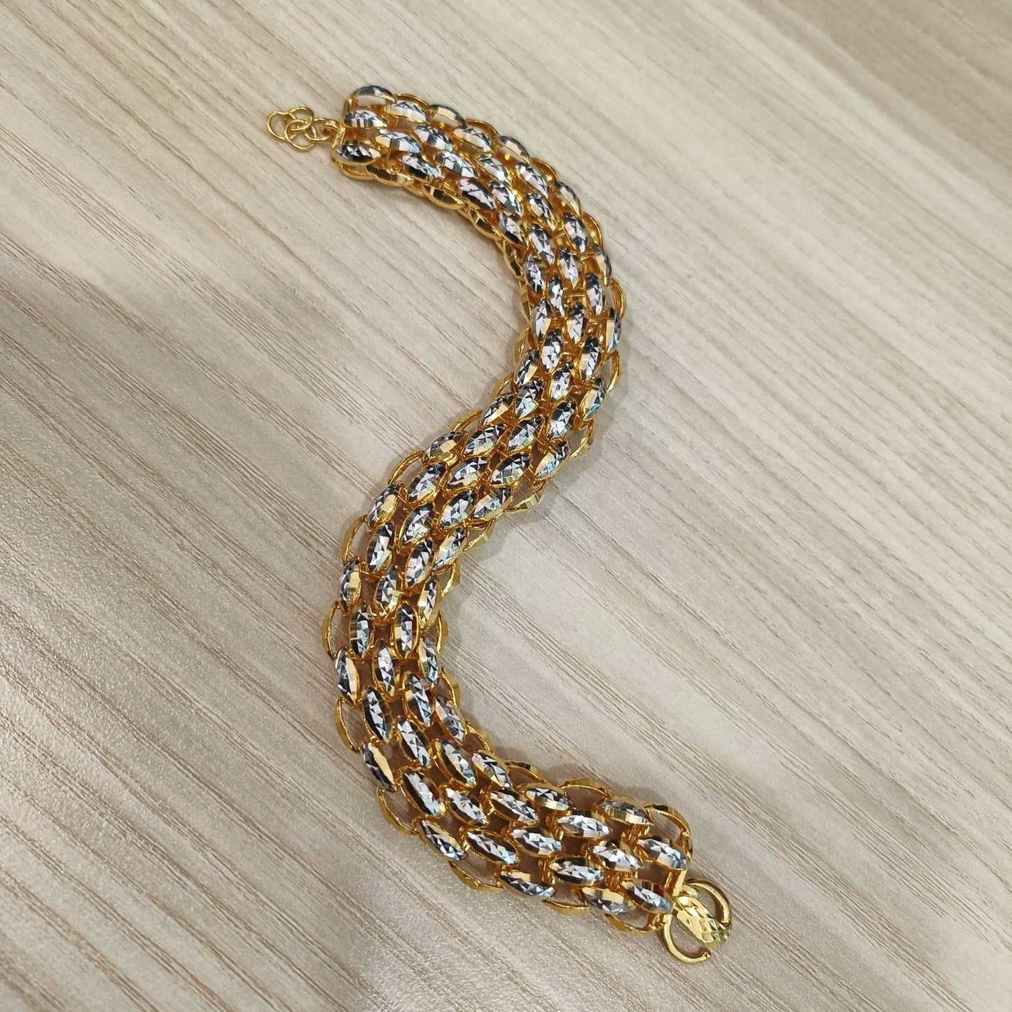 916 Gold Fancy Bracelet | Heavyweight 22K Statement Design
