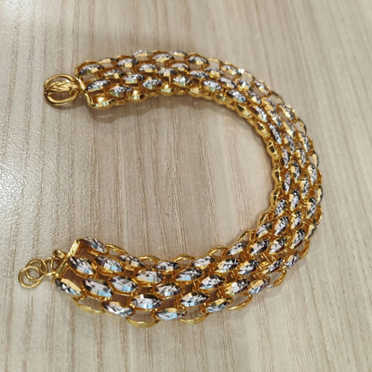 916 Gold Fancy Bracelet | Heavyweight 22K Statement Design