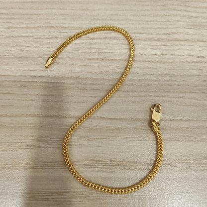 916 Gold Hollow Box Bracelet | Lightweight Classic 22K Gold Design