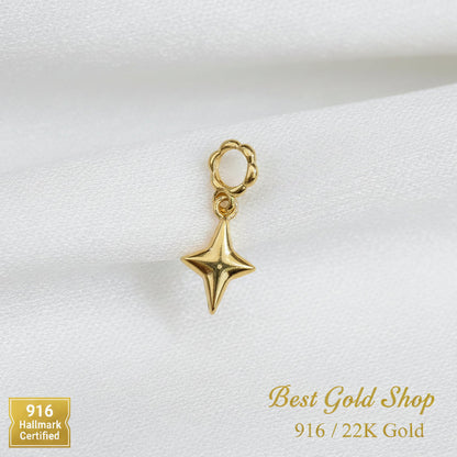 22K / 916 Gold Lightweight Pendants & Charms – 0.13g to 0.25g