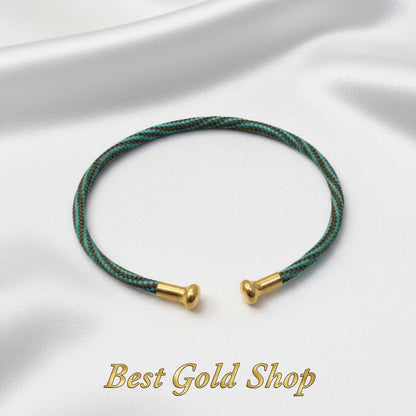 Adjustable Charm Bangle – Premium Stainless Steel Chrome (Yellow Gold Color)BraceletsBest Gold Shop