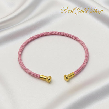 Adjustable Charm Bangle – Premium Stainless Steel Chrome (Yellow Gold Color)BraceletsBest Gold Shop