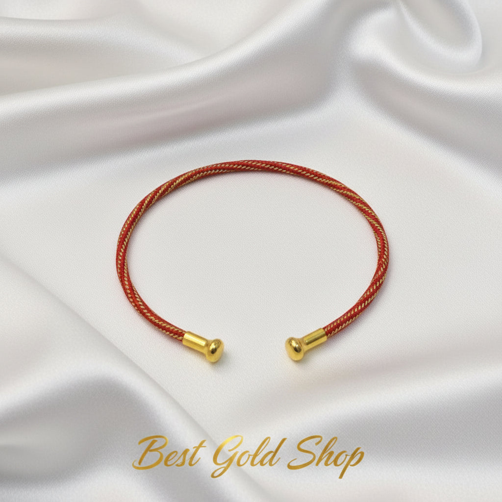 Adjustable Charm Bangle – Premium Stainless Steel Chrome (Yellow Gold Color)BraceletsBest Gold Shop