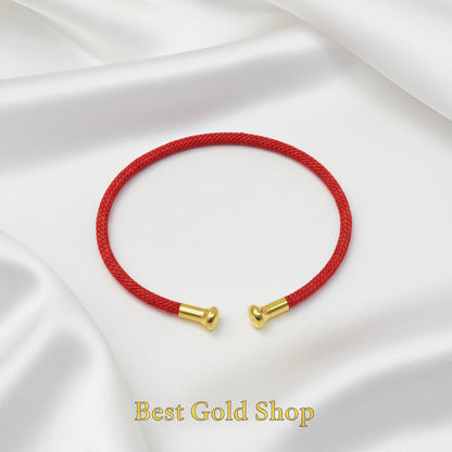 Adjustable Charm Bangle – Premium Stainless Steel Chrome (Yellow Gold Color)BraceletsBest Gold Shop
