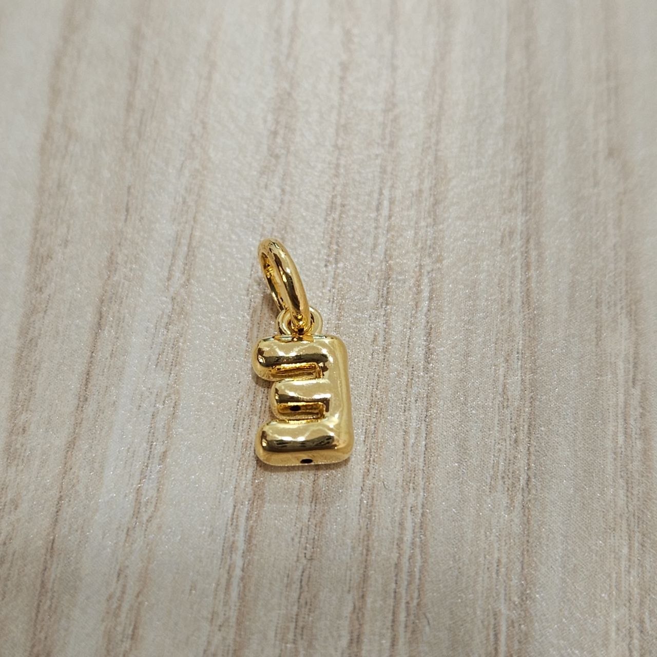 916 Gold Alphabert Pendant Feather Weight Smooth shiny Finish.
