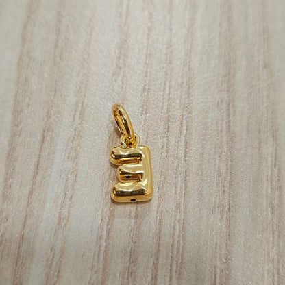 916 Gold Alphabert Pendant Feather Weight Smooth shiny Finish.