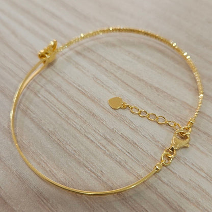 916 Gold Slim Bangle Light Weight