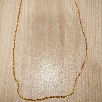 916 Gold Twisted Link Necklace | Elegant Everyday Chain