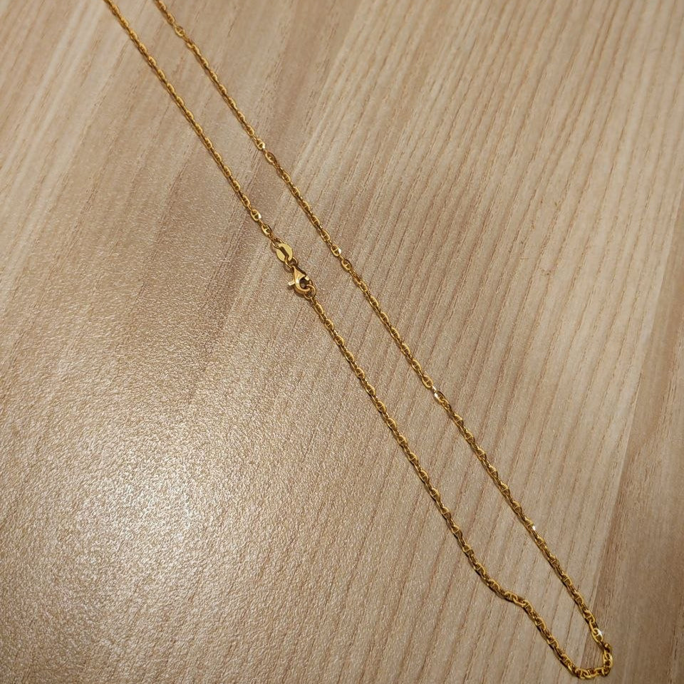 916 Gold Twisted Link Necklace | Elegant Everyday Chain