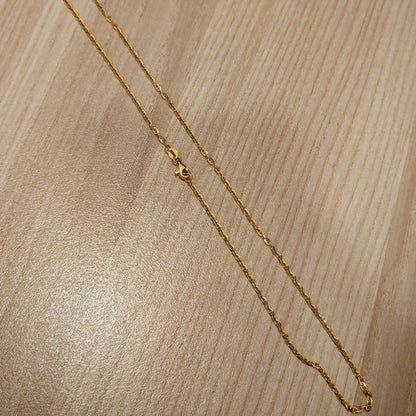 916 Gold Twisted Link Necklace | Elegant Everyday Chain