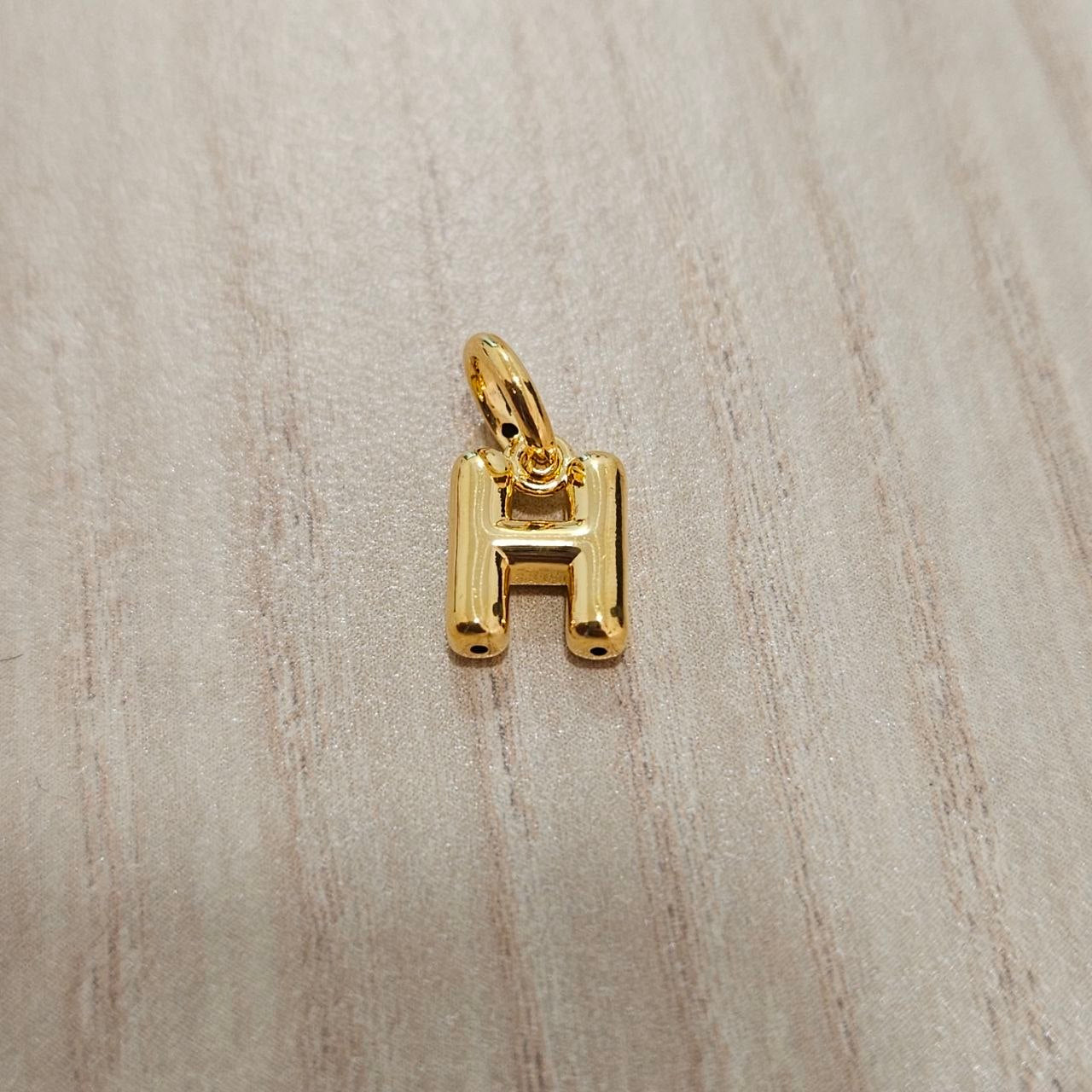 916 Gold Alphabert Pendant Feather Weight Smooth shiny Finish.