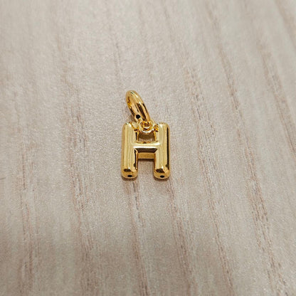 916 Gold Alphabert Pendant Feather Weight Smooth shiny Finish.