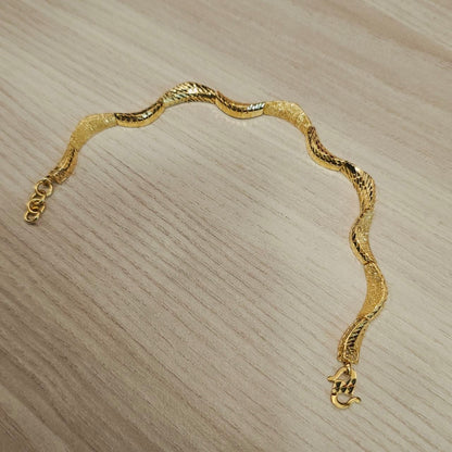 916 Gold Wavy Bracelet | New Design Elegant