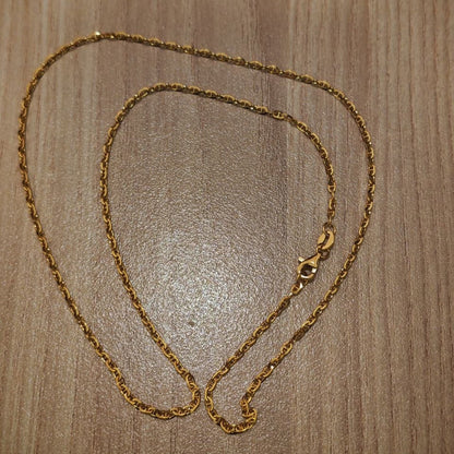 916 Gold Twisted Link Necklace | Elegant Everyday Chain