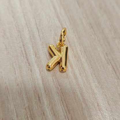 916 Gold Alphabert Pendant Feather Weight Smooth shiny Finish.