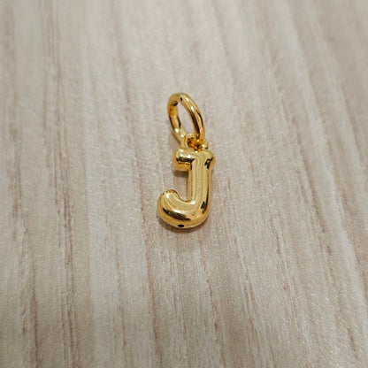 916 Gold Alphabert Pendant Feather Weight Smooth shiny Finish.