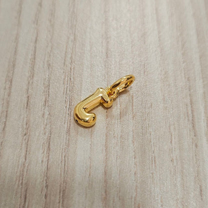 916 Gold Alphabert Pendant Feather Weight Smooth shiny Finish.