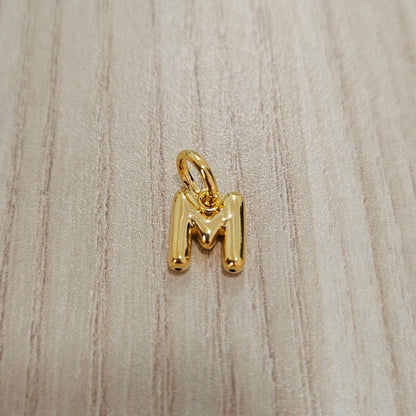 916 Gold Alphabert Pendant Feather Weight Smooth shiny Finish.