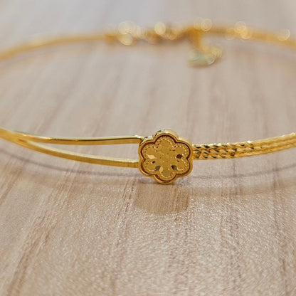 916 Gold Slim Bangle Light Weight