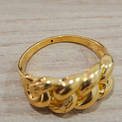 916 Gold Fishbone Ring – Smaller Version | Feather Light
