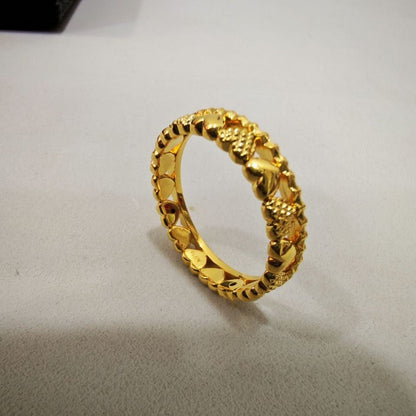 916 Gold Love Crown Ring New Design Feather Light