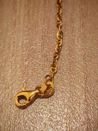 916 Gold Twisted Link bracelet | Elegant Everyday bracelet