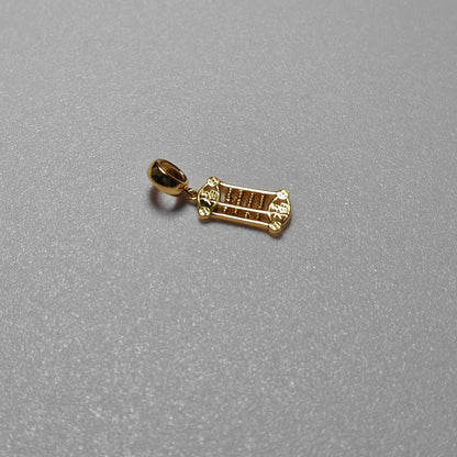 916 Gold Prosperity Abacus Pendant – Classic 22K Gold Design