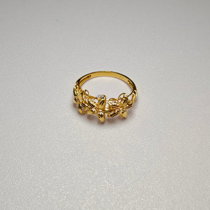 916 Gold Flower Ring | Elegant 22K Gold Design
