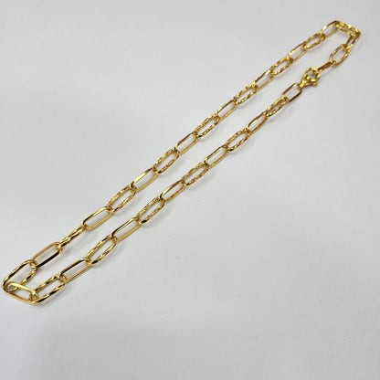 22k / 916 Gold Diamond Cutting Link Necklace by Best Gold Shop