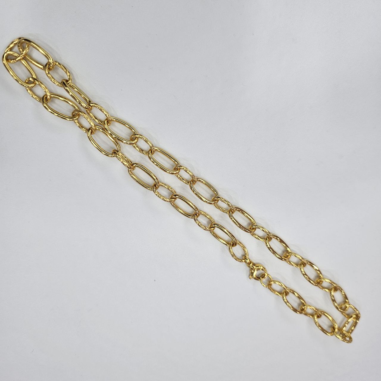 22k / 916 Gold Diamond Cutting Link Necklace by Best Gold Shop