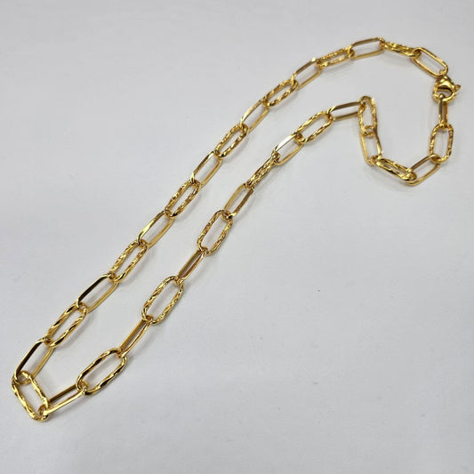 22k / 916 Gold Diamond Cutting Link Necklace by Best Gold Shop