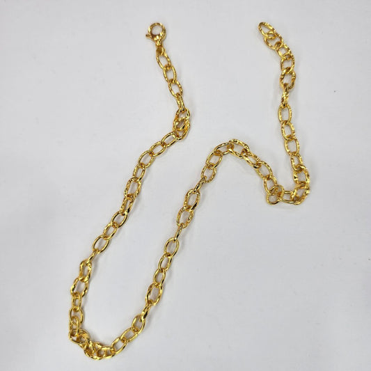 22k / 916 Gold Twist Link Necklace, Elegant Design