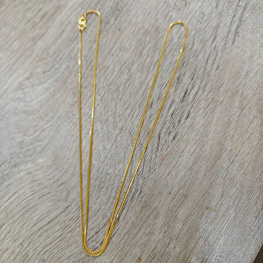 22k / 916 Gold Solid Box Necklace by Best Gold Shop