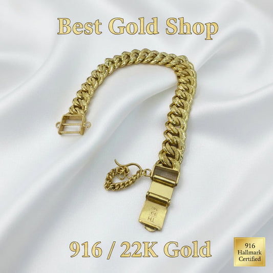 916 Gold Coconut Bracelet Heavier version