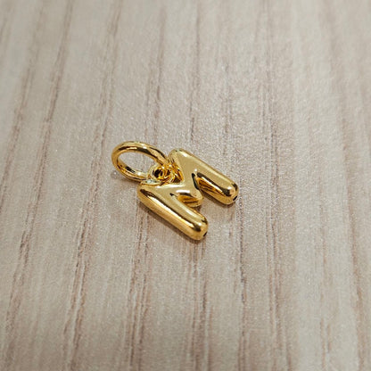 916 Gold Alphabert Pendant Feather Weight Smooth shiny Finish.