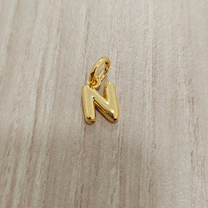916 Gold Alphabert Pendant Feather Weight Smooth shiny Finish.