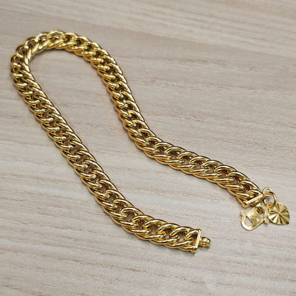 916 Gold Flat Spike Bracelet Unisex Design