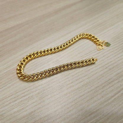 916 Gold Flat Spike Bracelet Unisex Design