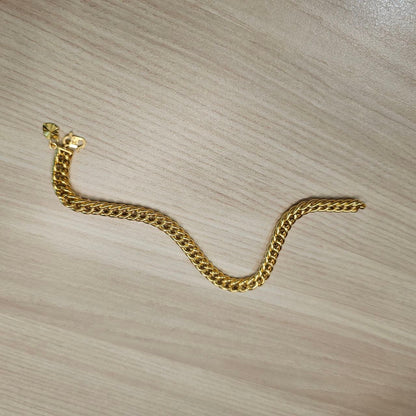 916 Gold Flat Spike Bracelet Unisex Design