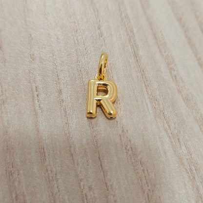 916 Gold Alphabert Pendant Feather Weight Smooth shiny Finish.