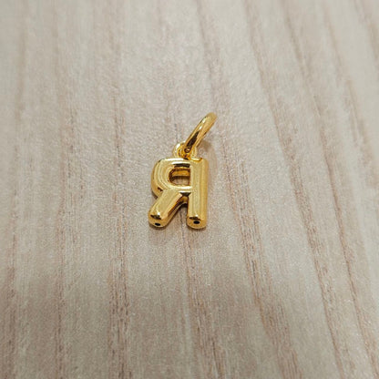 916 Gold Alphabert Pendant Feather Weight Smooth shiny Finish.