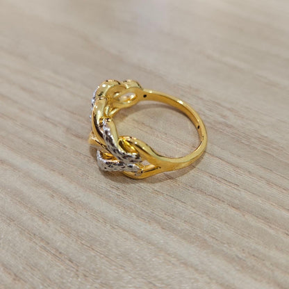 916 Gold Braided Ring V2 – 2 Tone