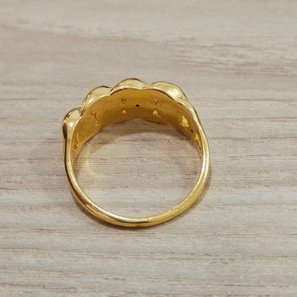 916 Gold Fishbone Ring – Smaller Version | Feather Light
