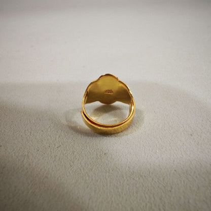 916 Gold Baby Ring Diamond cutting design new stock