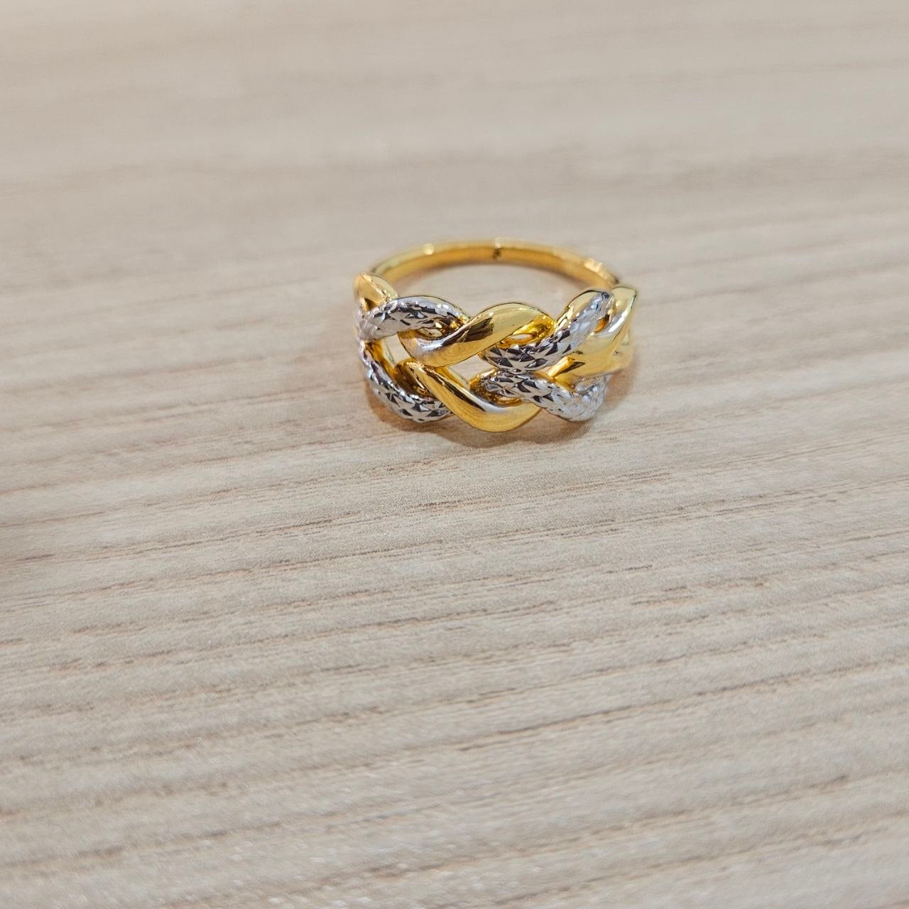 916 Gold Braided Ring V2 – 2 Tone