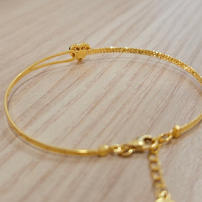 916 Gold Slim Bangle Light Weight