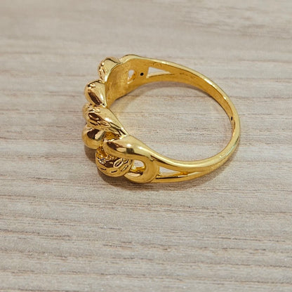 916 Gold Fishbone Ring – Smaller Version | Feather Light